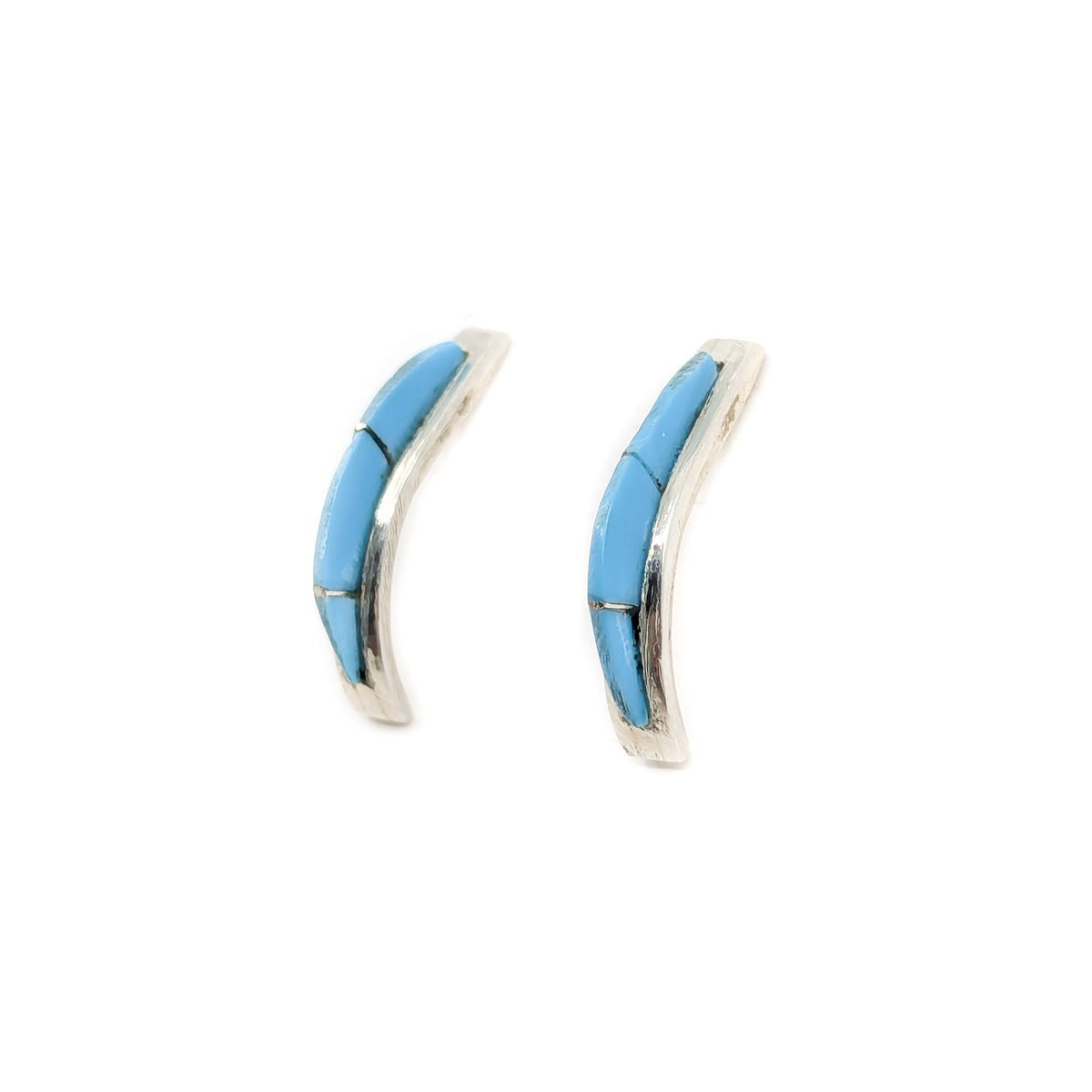 Turquoise Crescent Shaped Half-Hoop