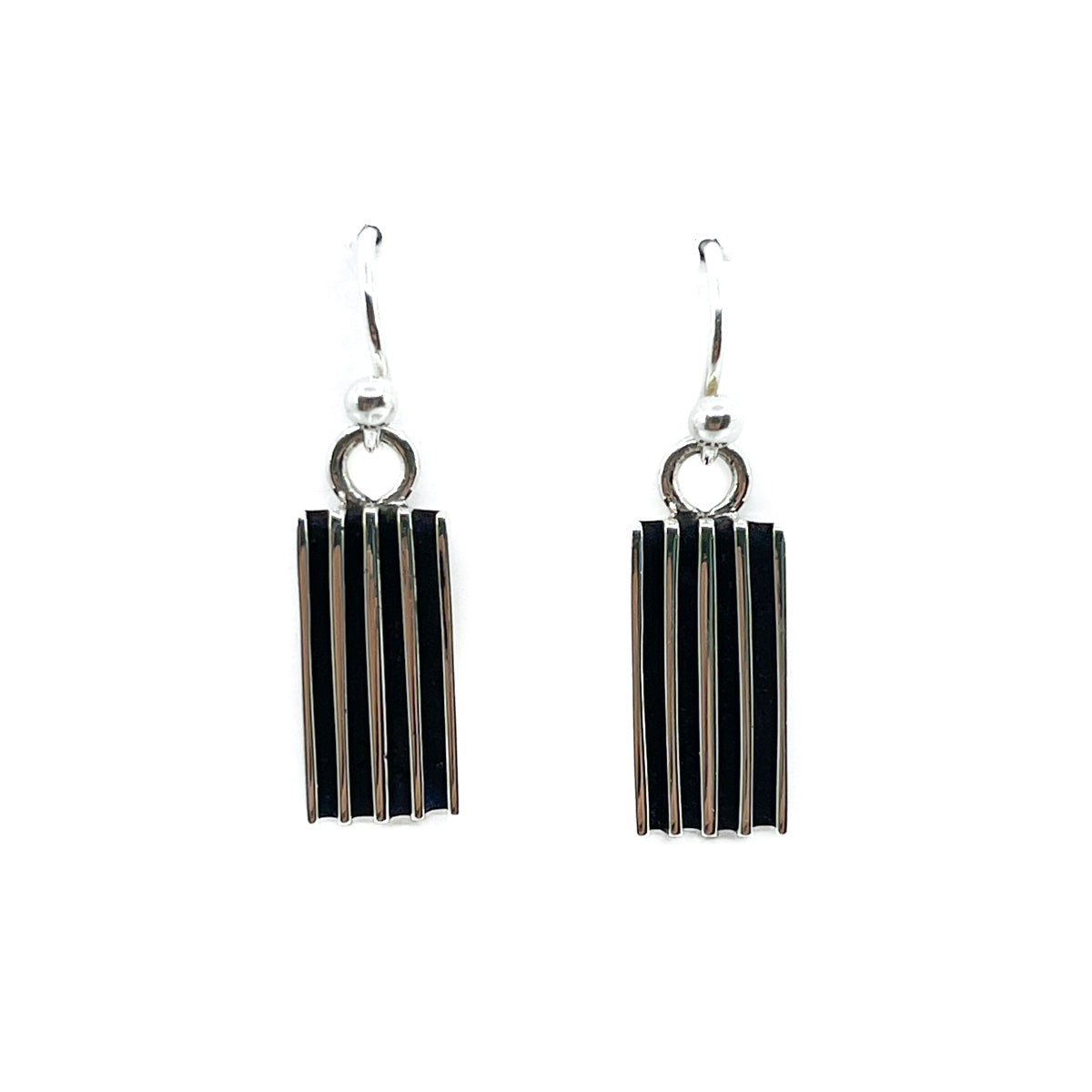 Short Rectangular Track Earrings