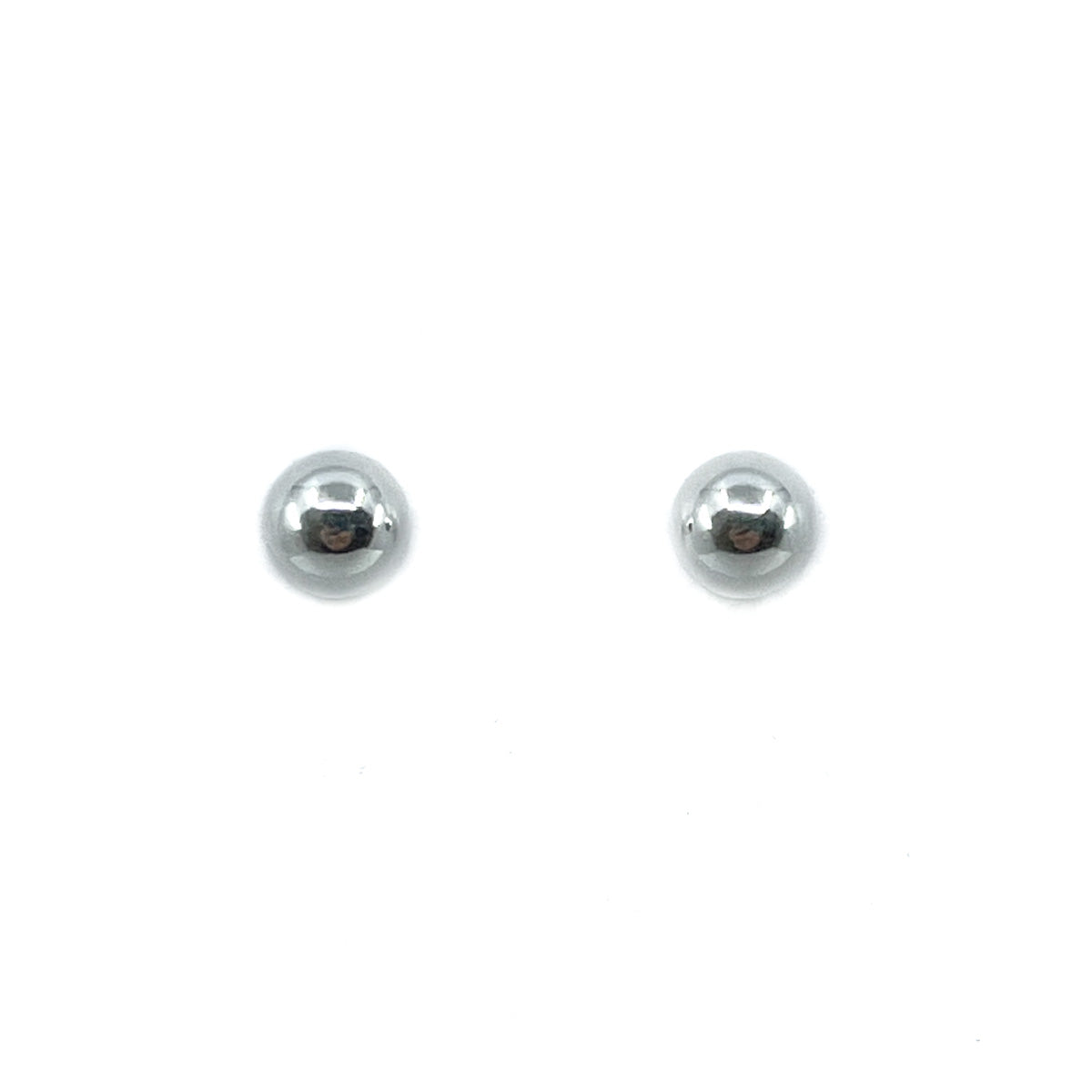 Tiny Sterling Silver Bead Stud Earrings - Navajo