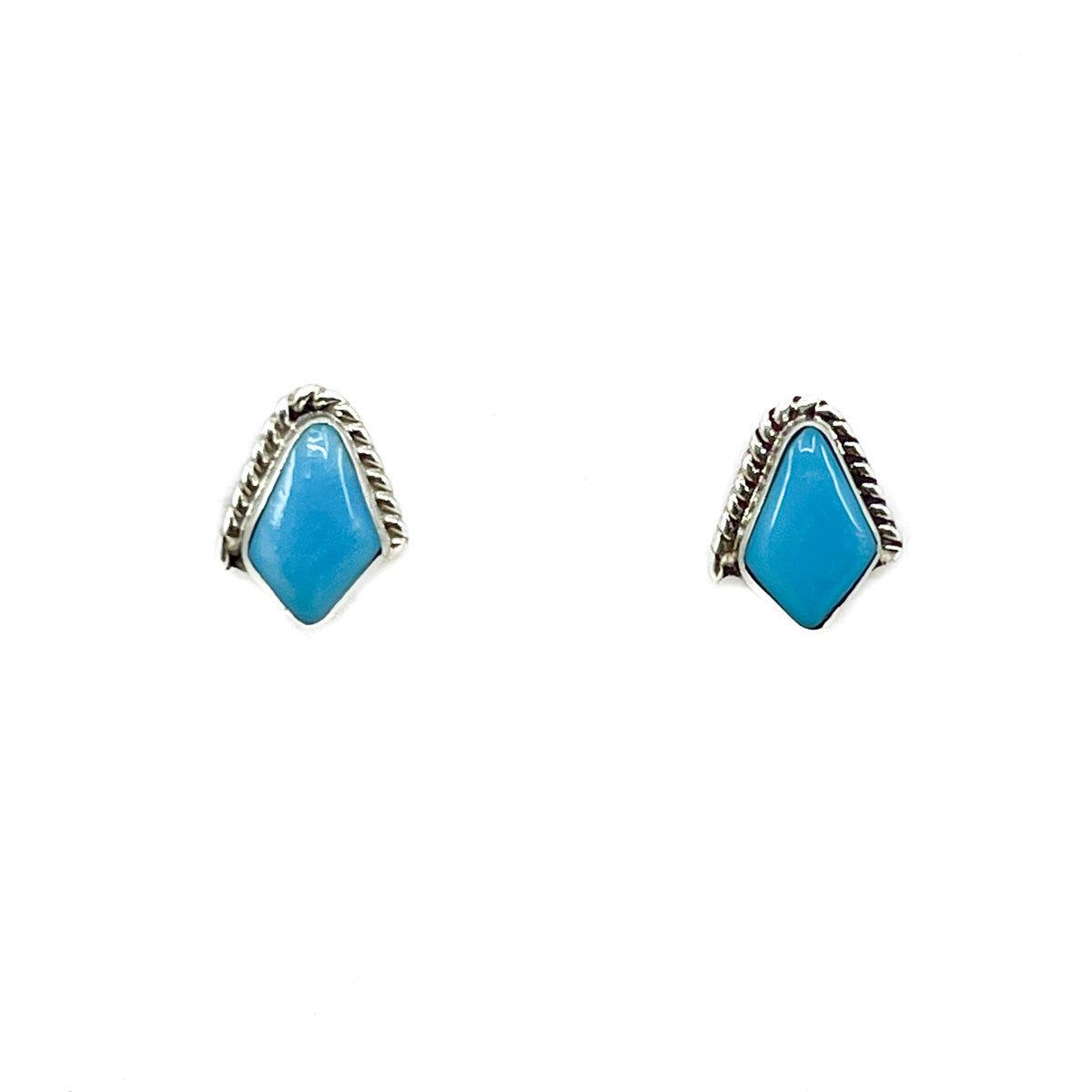 Zuni Turquoise & Sterling Silver Stud Earrings