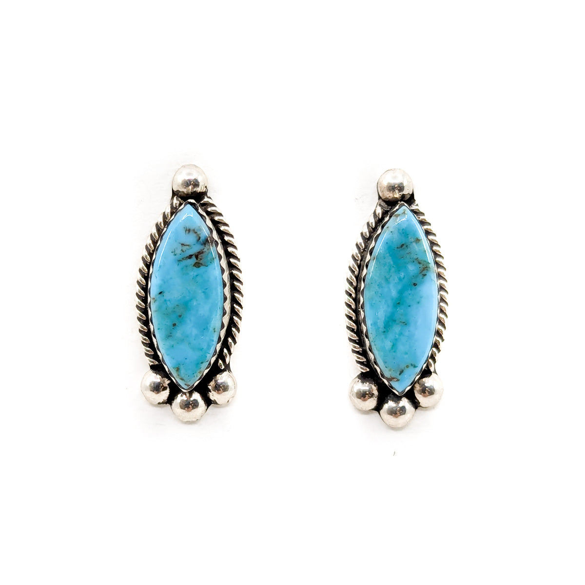 Marquise Shaped Turquoise Earrings