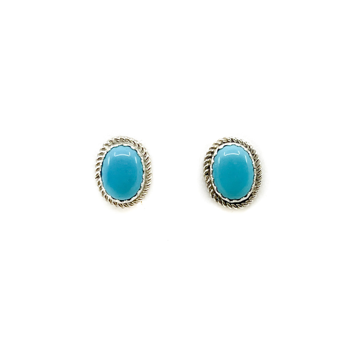 Turquoise Ovals with Rope Bezel