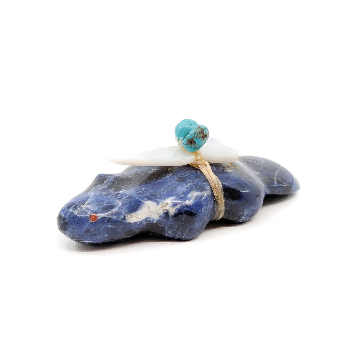 Azurite Beaver with Medicine Bundle
