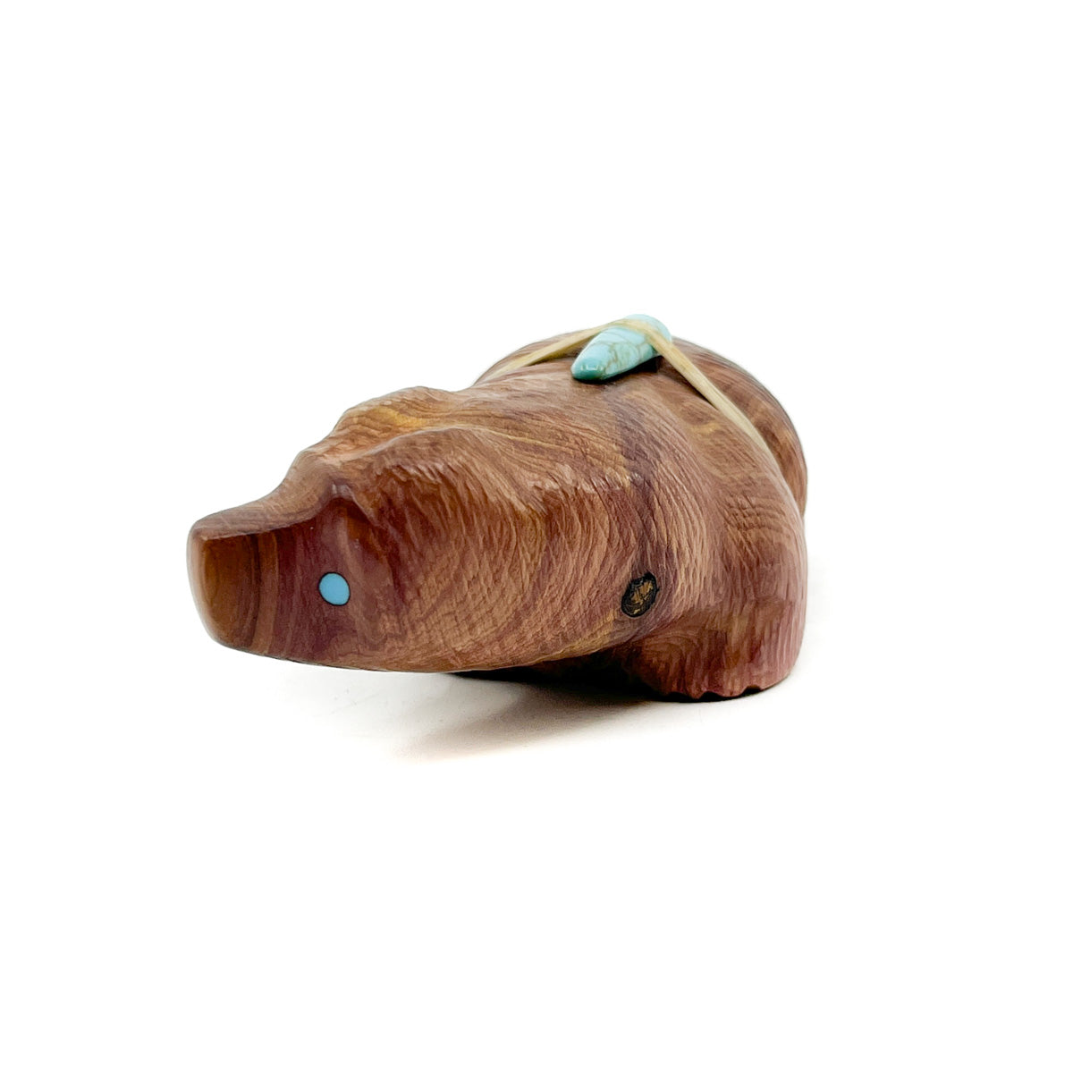 Brown Cedarwood Bear with Turquoise Eyes and Bundle