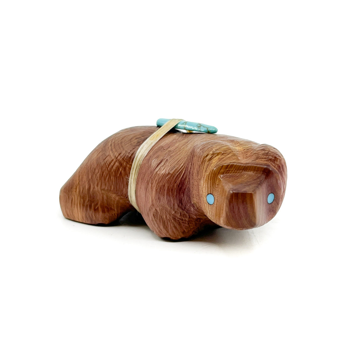Brown Cedarwood Bear with Turquoise Eyes and Bundle