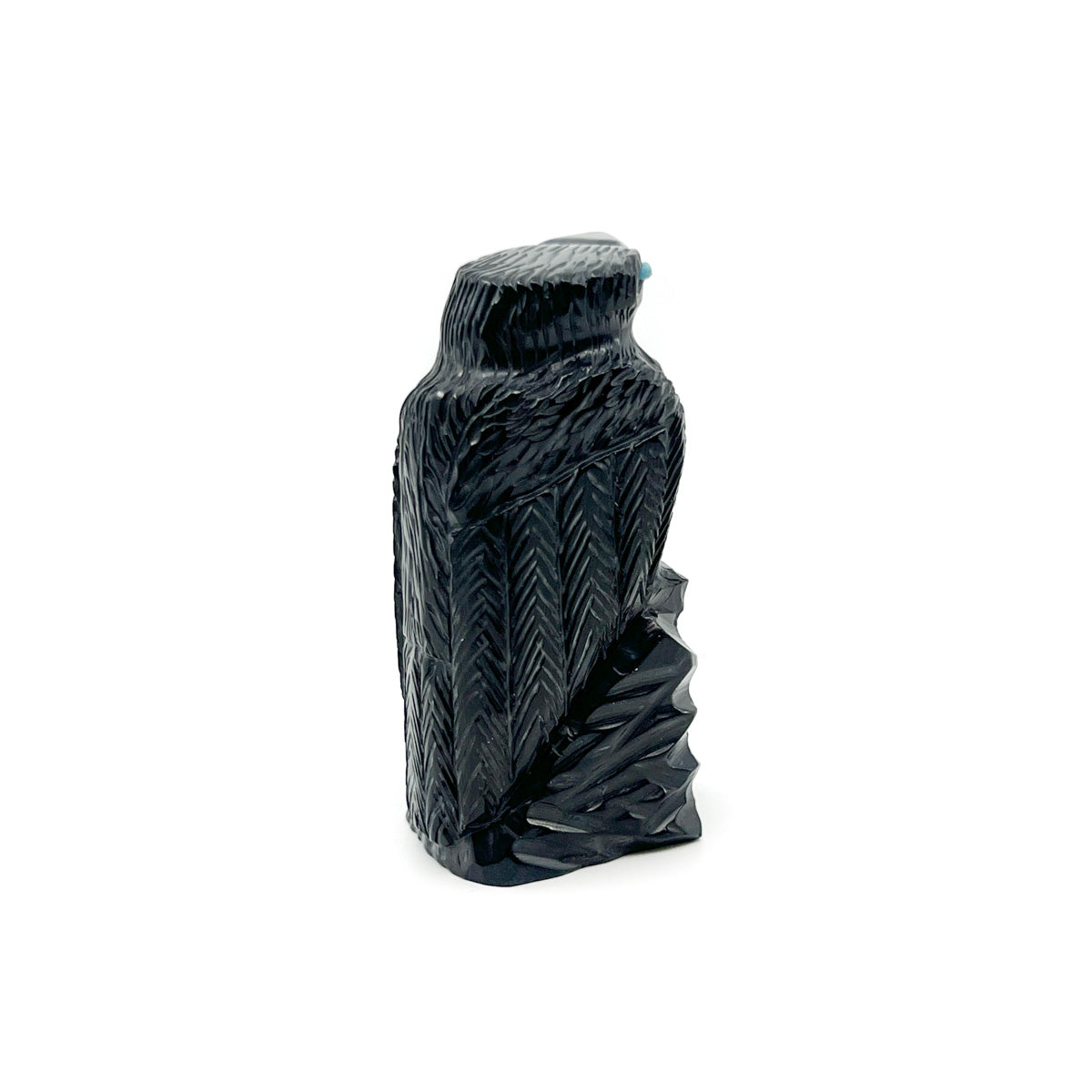 Finely Carved Jet Raven