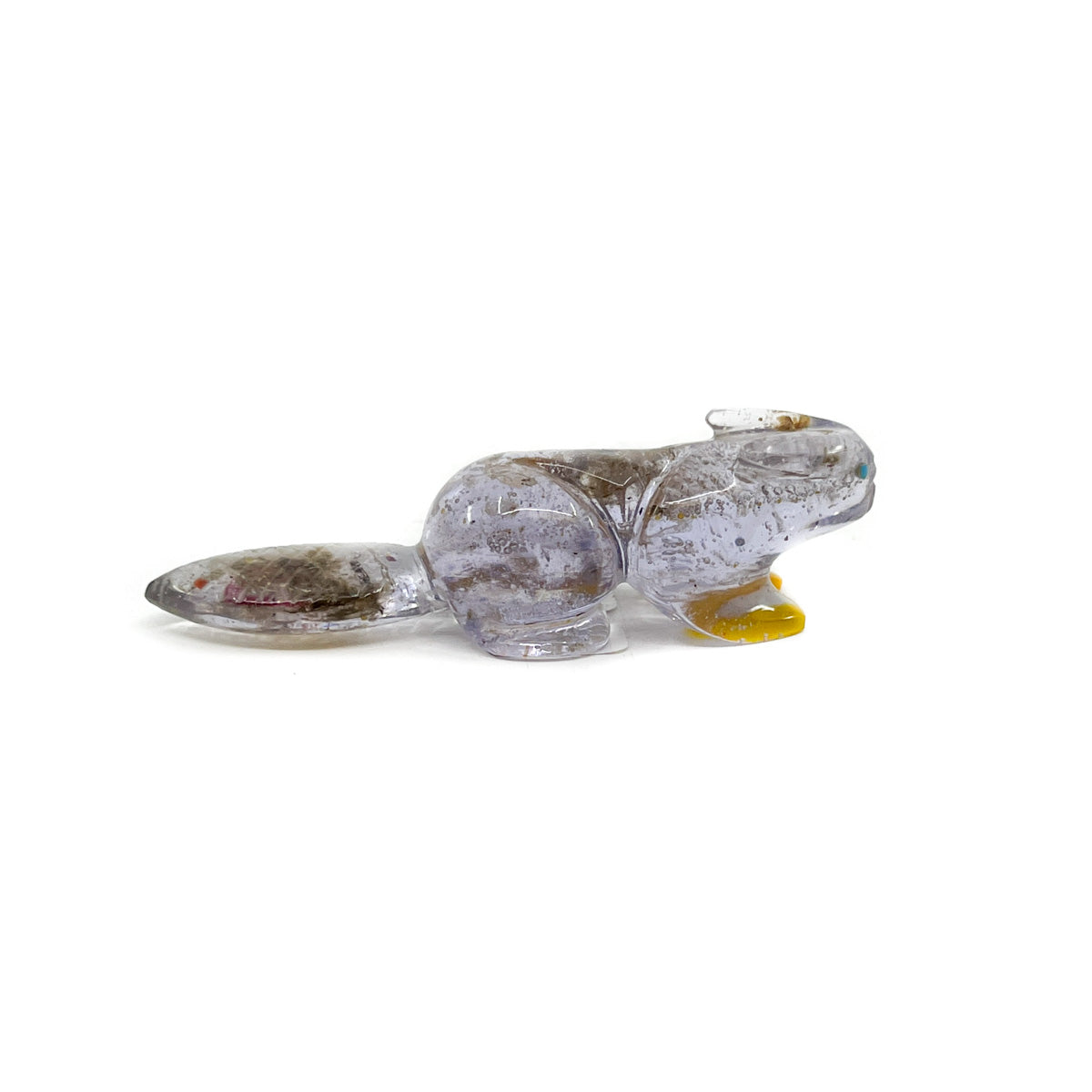 Hand Carved Beaver with Yellow Feet