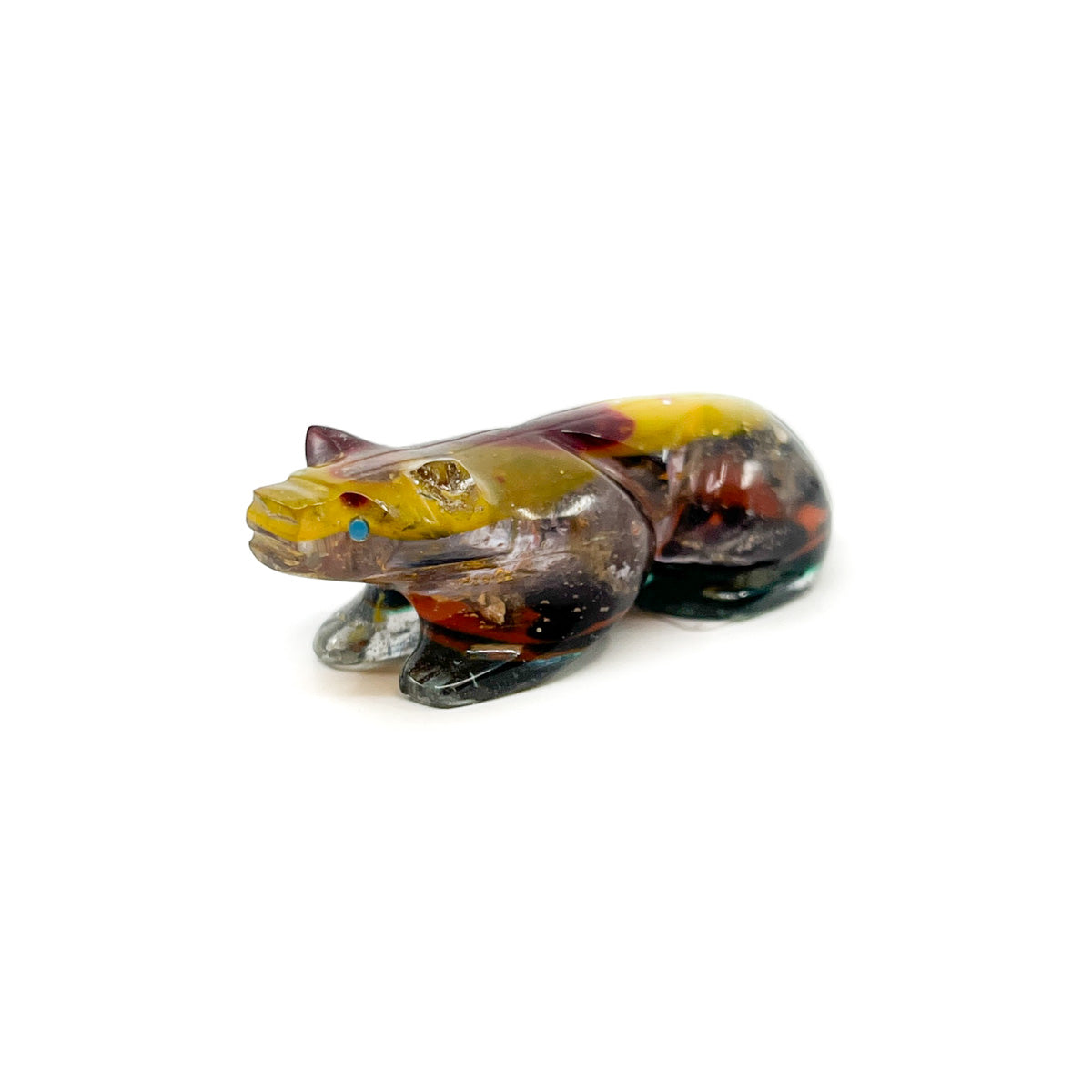 Multi-Colored Surfite Bear with Turquoise Eyes