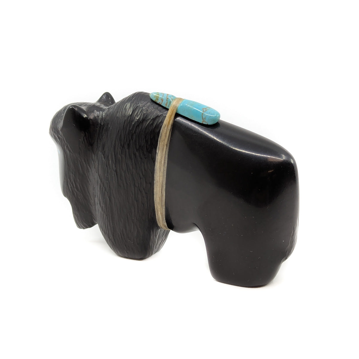 Large Jet Bison with Turquoise Bundle