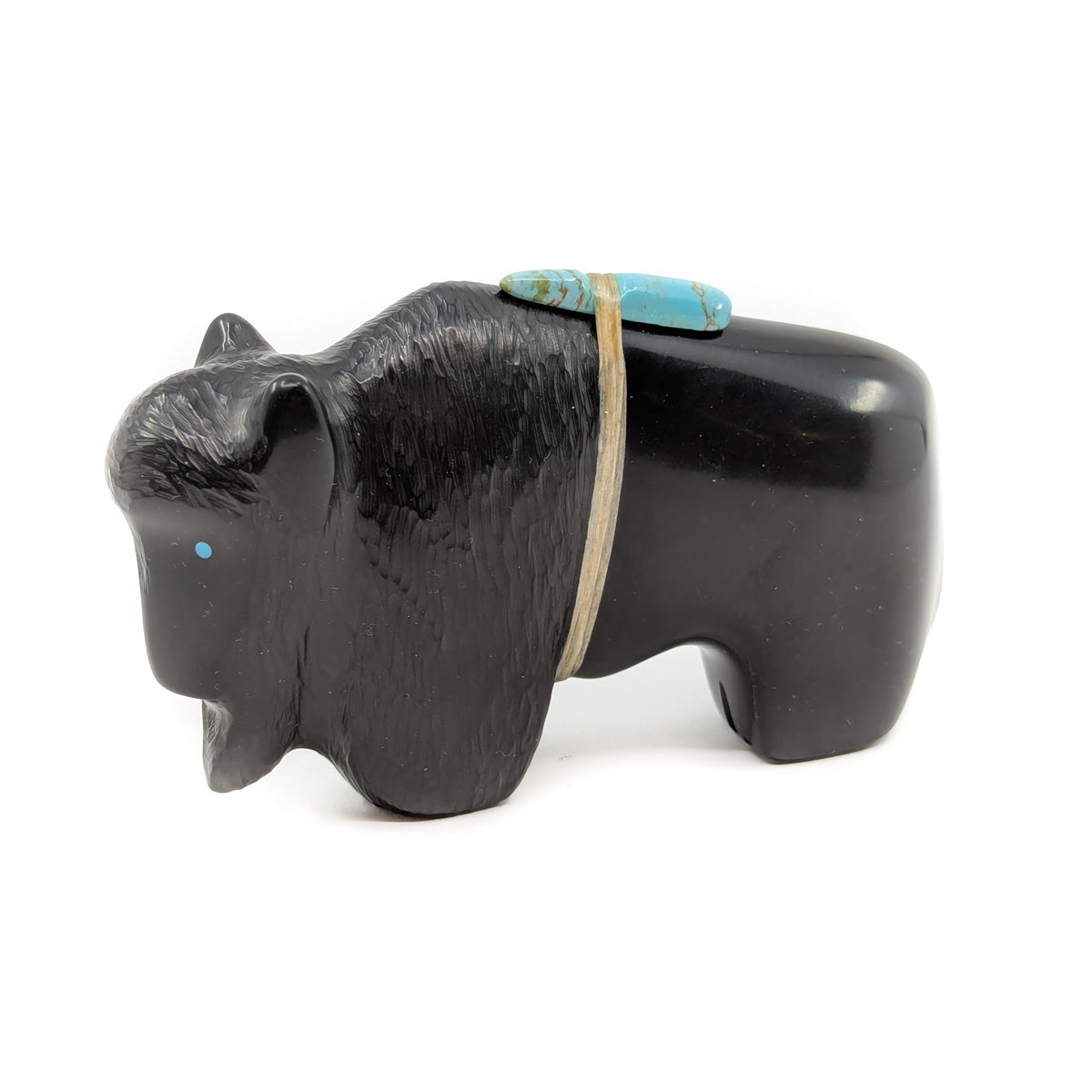 Large Jet Bison with Turquoise Bundle