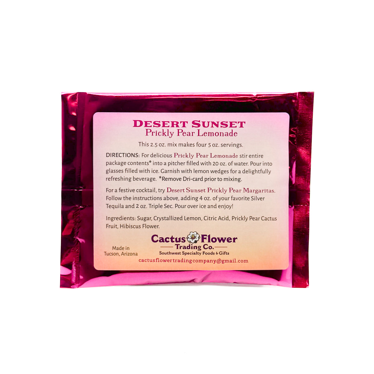 Desert Sunset Prickly Pear Lemonade