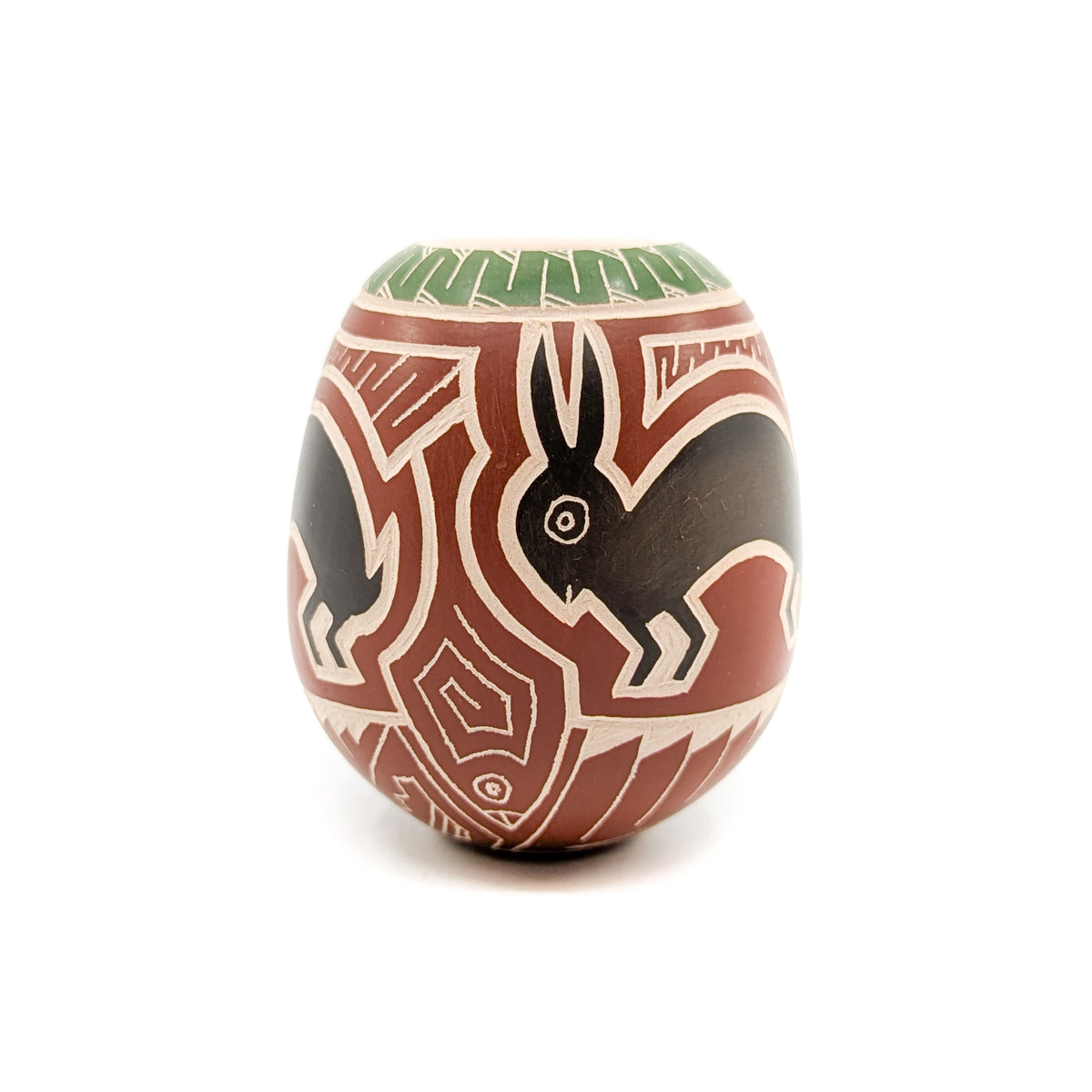 Incised Mimbres Rabbit Mini Pot
