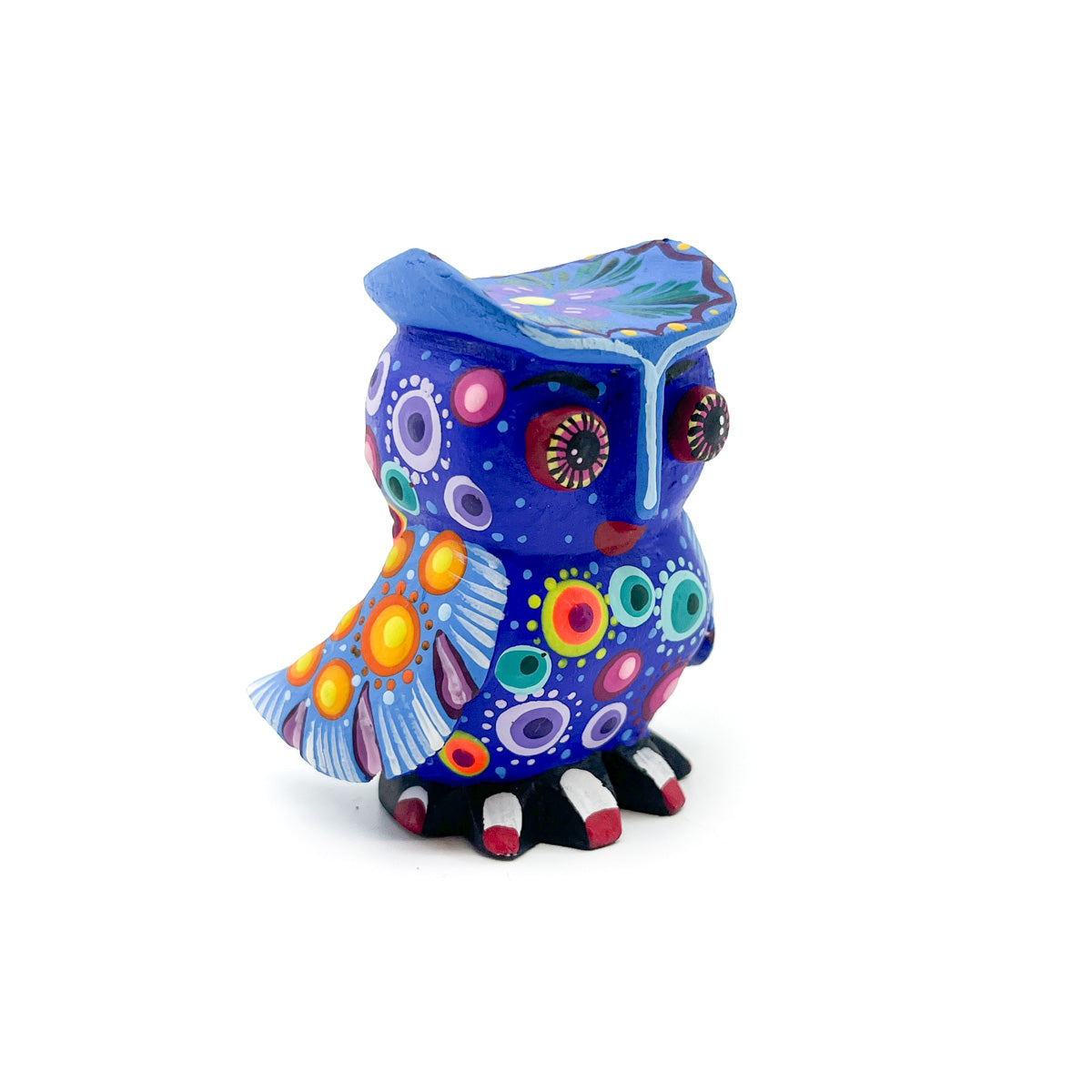 Blue Owl with Painted Toenails