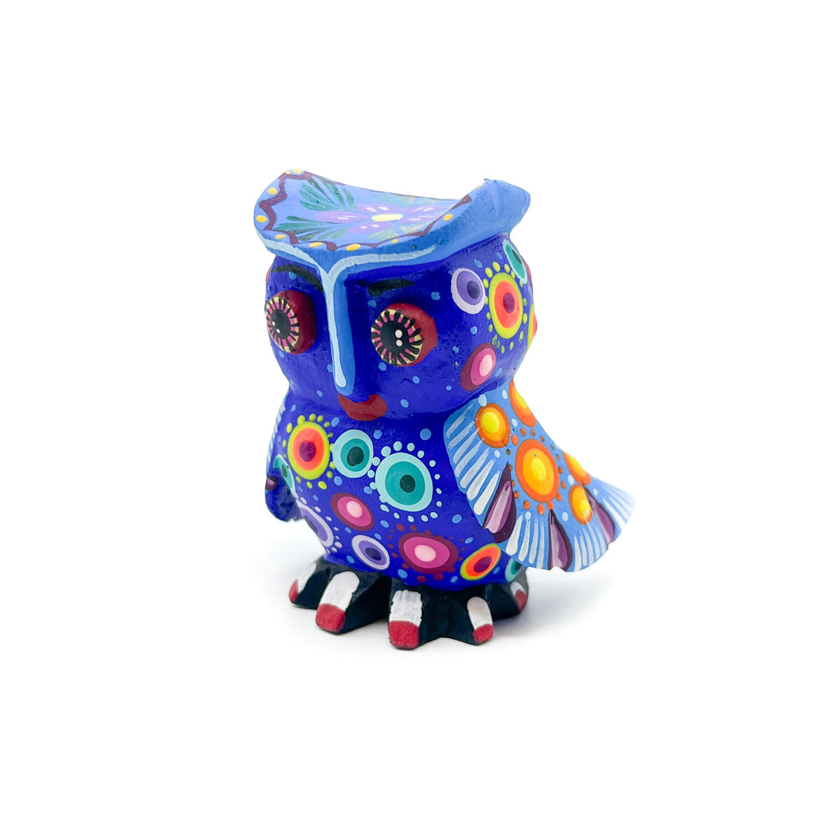 Blue Owl with Painted Toenails