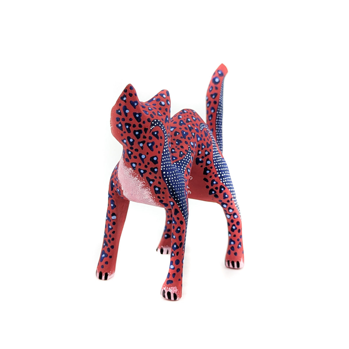 Red and Blue Arched Back Cat