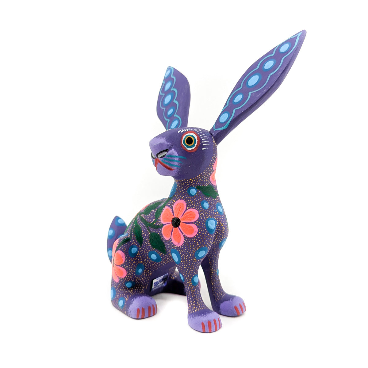 Purple Rabbit with Orange Flowers
