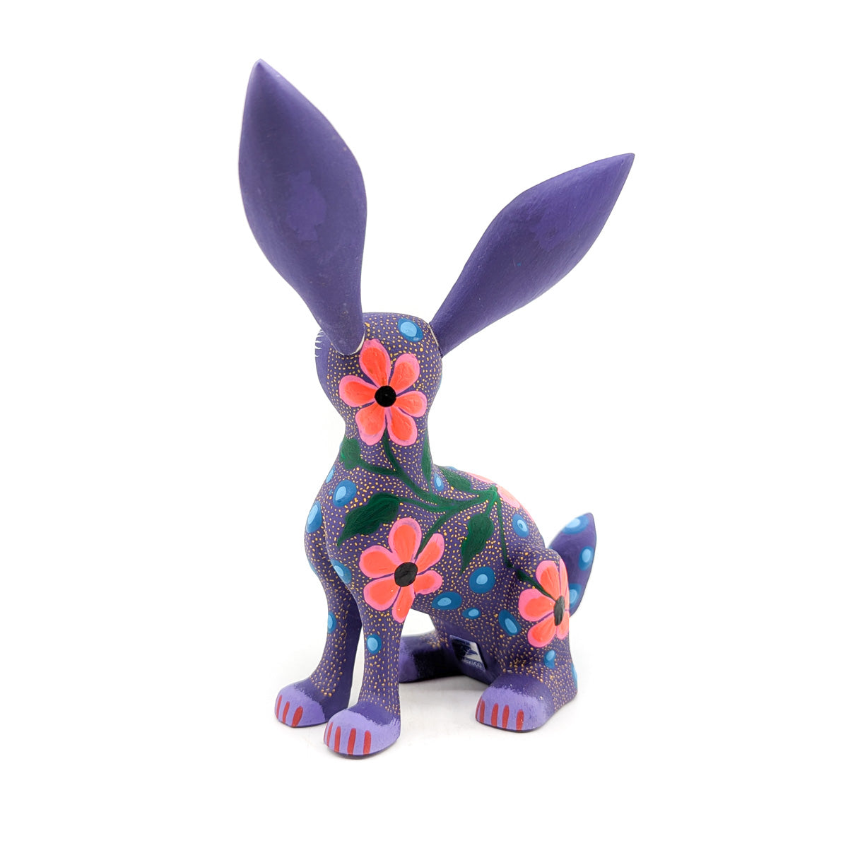 Purple Rabbit with Orange Flowers