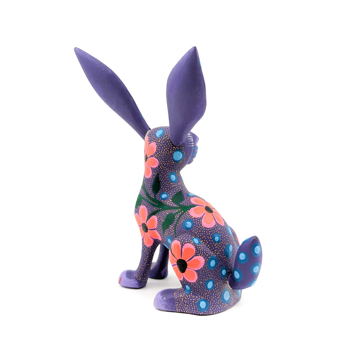 Purple Rabbit with Orange Flowers