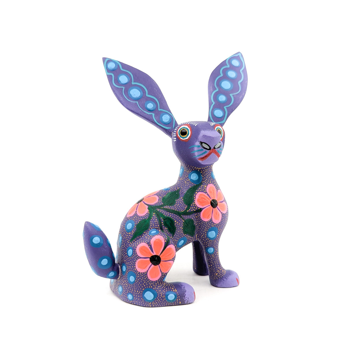 Purple Rabbit with Orange Flowers