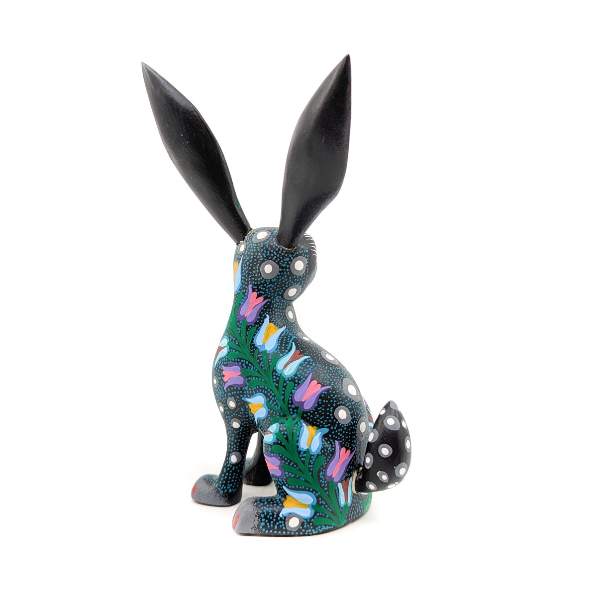 Midnight Rabbit with Tulips