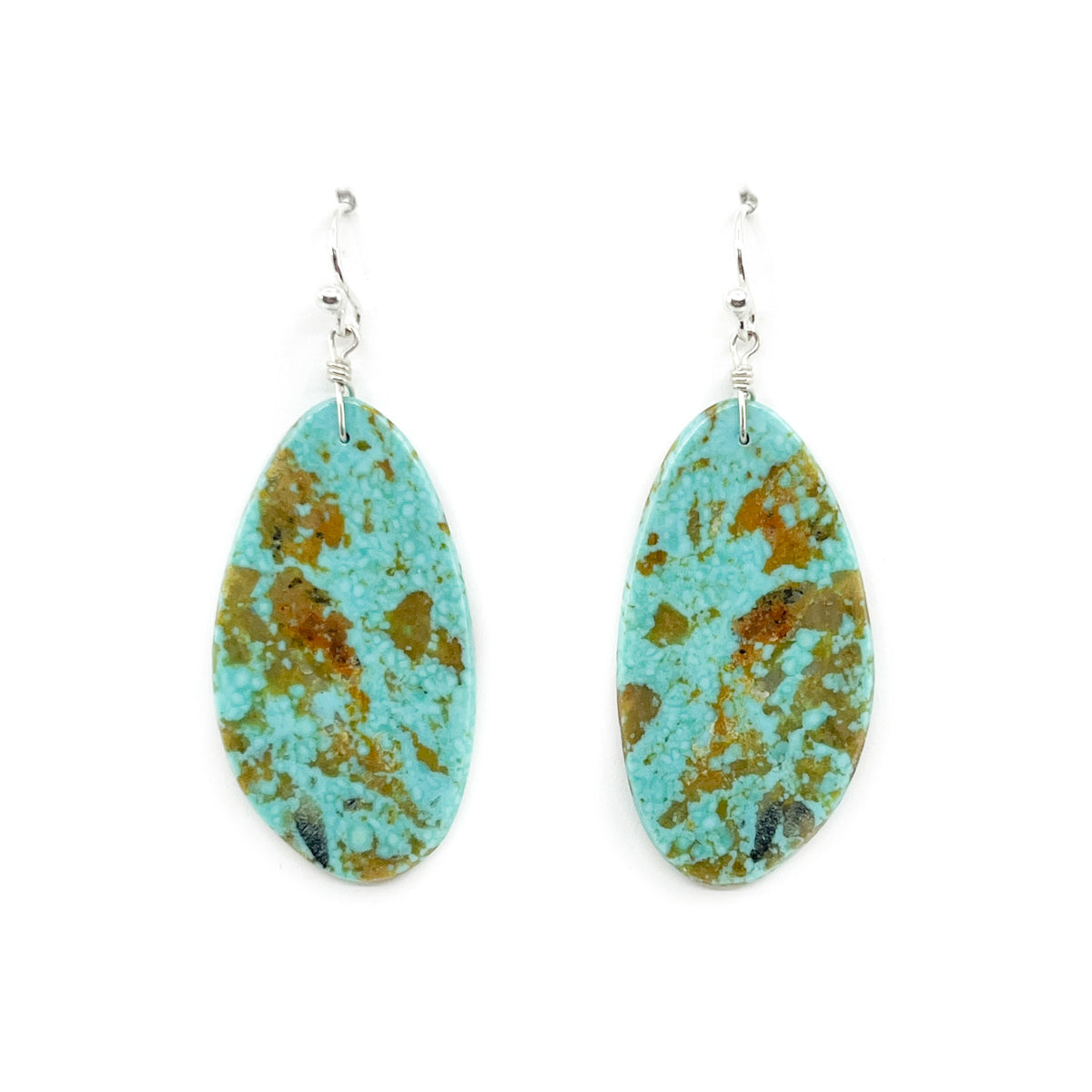 Oval Turquoise Slab with Brown Matrix