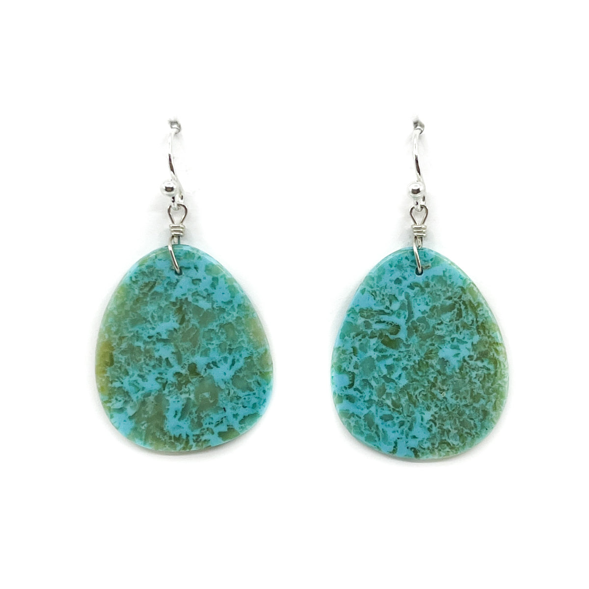 Round Turquoise Slab with Sea Green Matrix