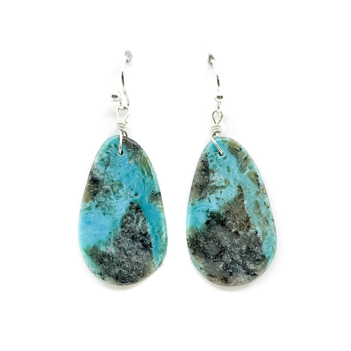 Tapered Turquoise Slab with Dark Grey Matrix Santo Domingo Pueblo