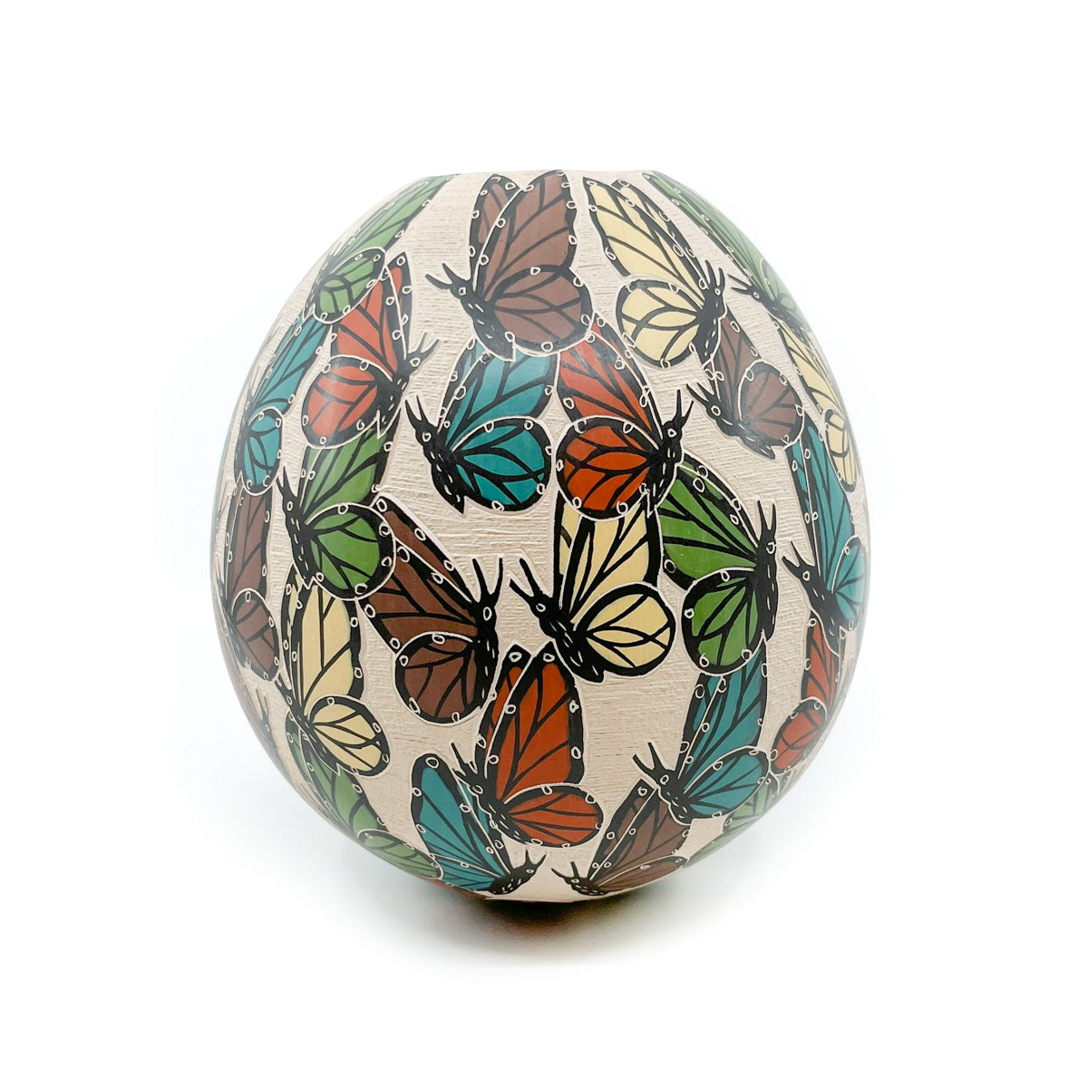 Butterfly Party - Incised Butterfly Motif on Large Pot