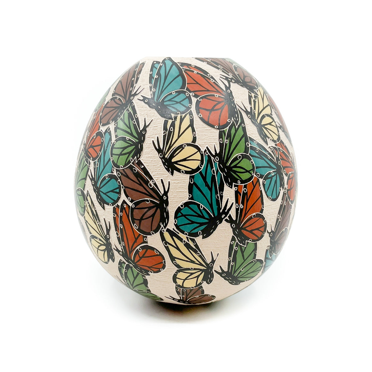 Butterfly Party - Incised Butterfly Motif on Large Pot