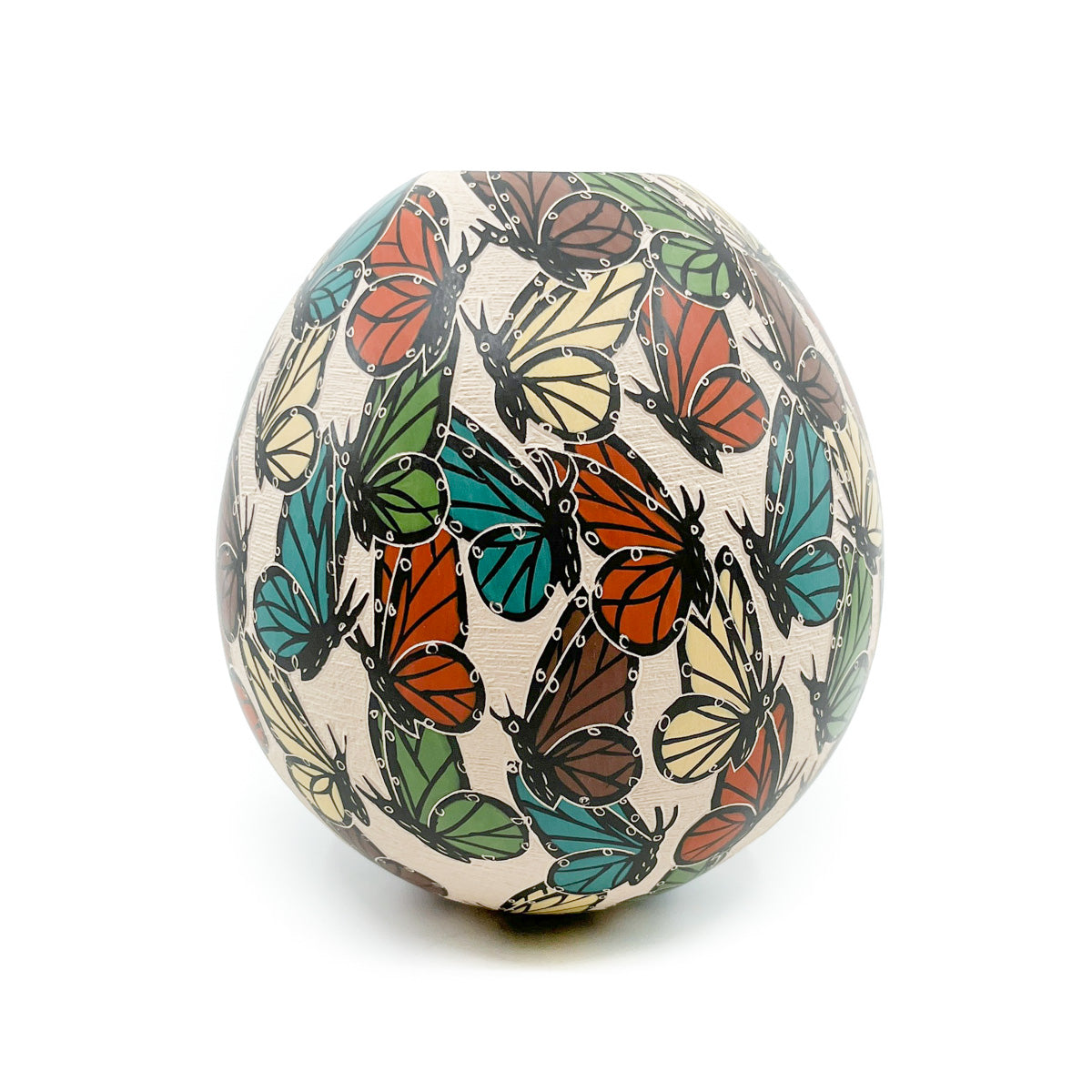 Butterfly Party - Incised Butterfly Motif on Large Pot
