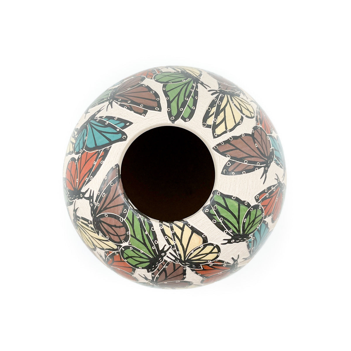 Butterfly Party - Incised Butterfly Motif on Large Pot