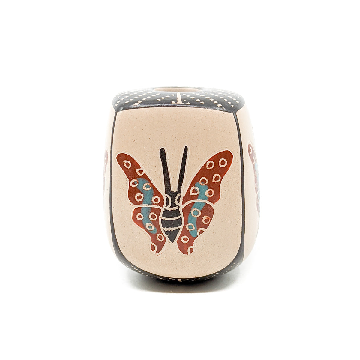 Small 4-Sided Seed Pot with Butterflies
