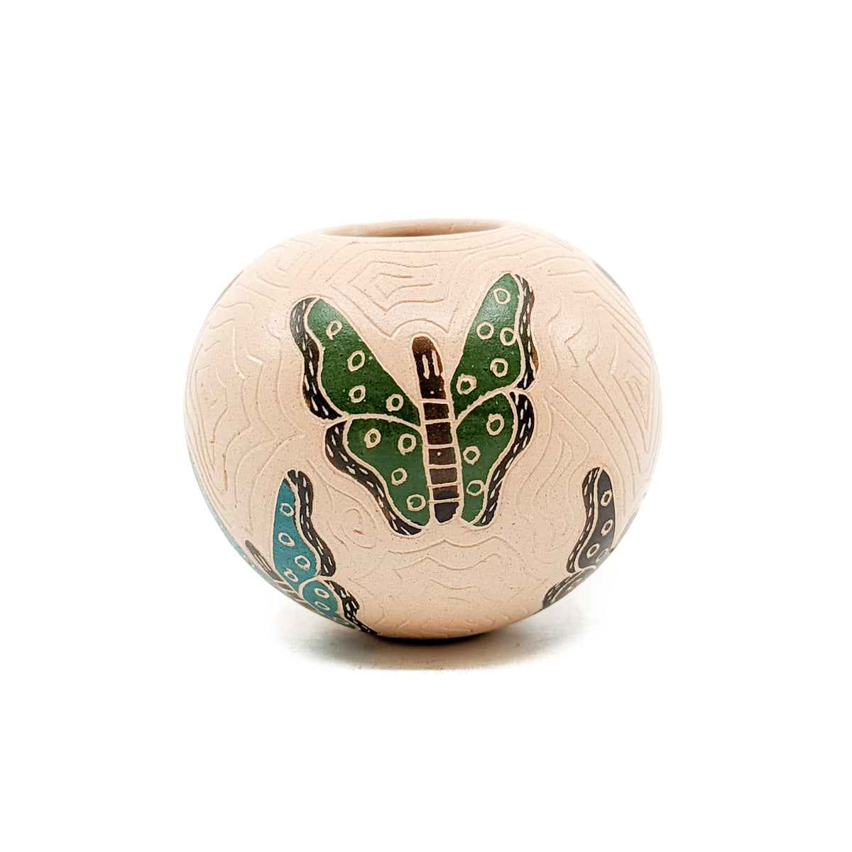 Small Seed Pot with Butterflies