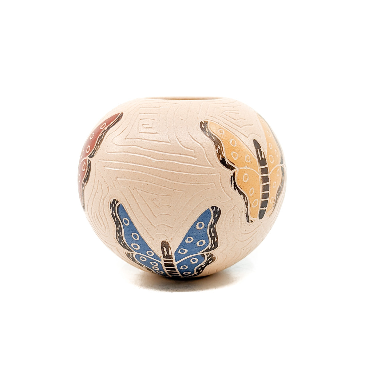 Small Seed Pot with Butterflies