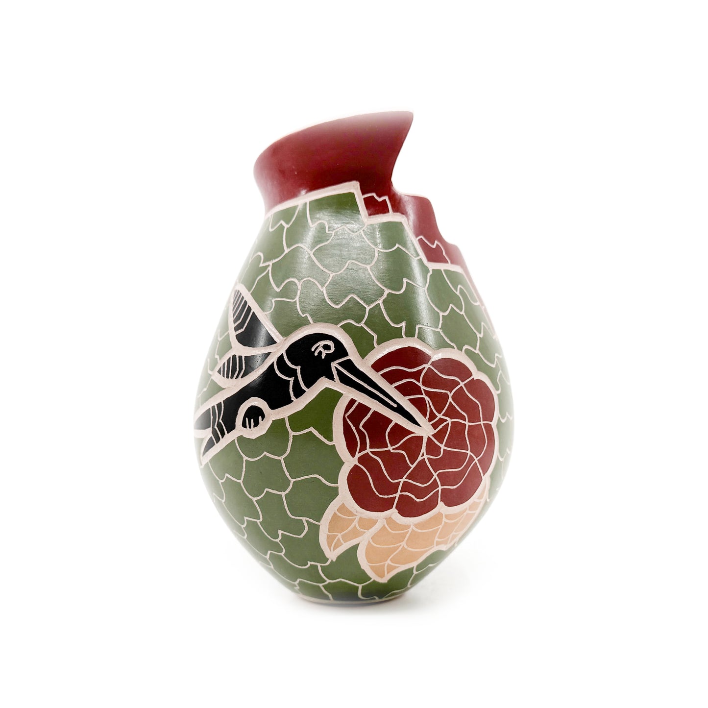 Hummingbird Pot with Stepped Opening