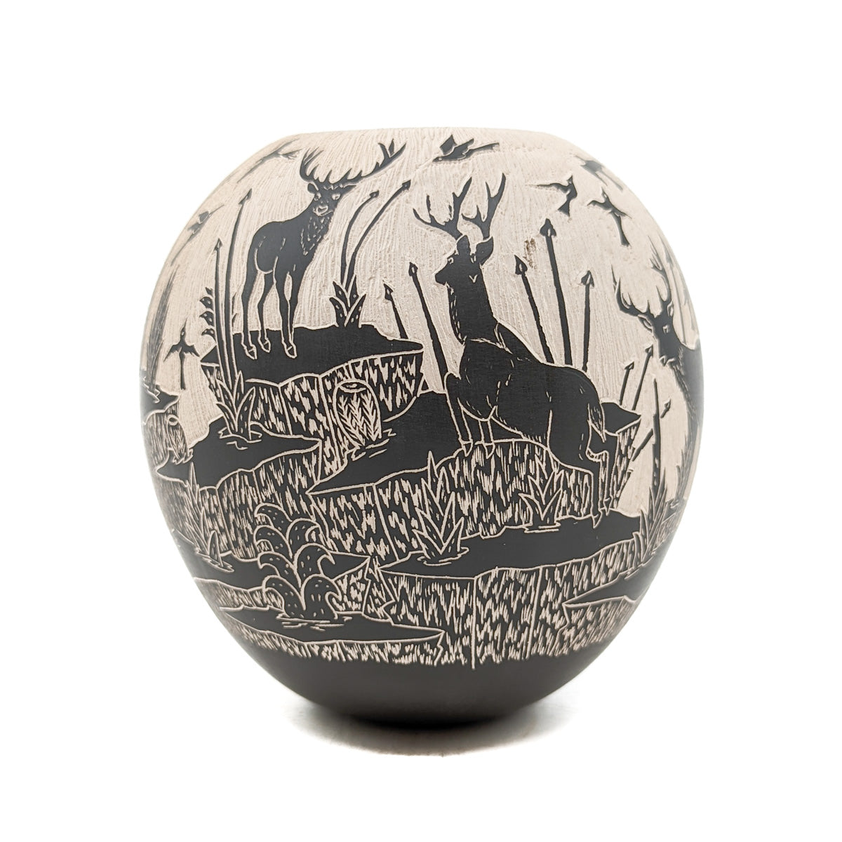 Finely Etched Wildlife Scene