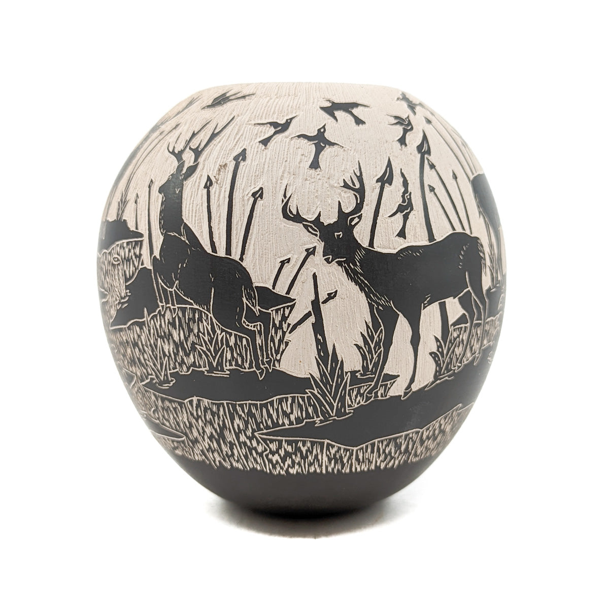 Finely Etched Wildlife Scene