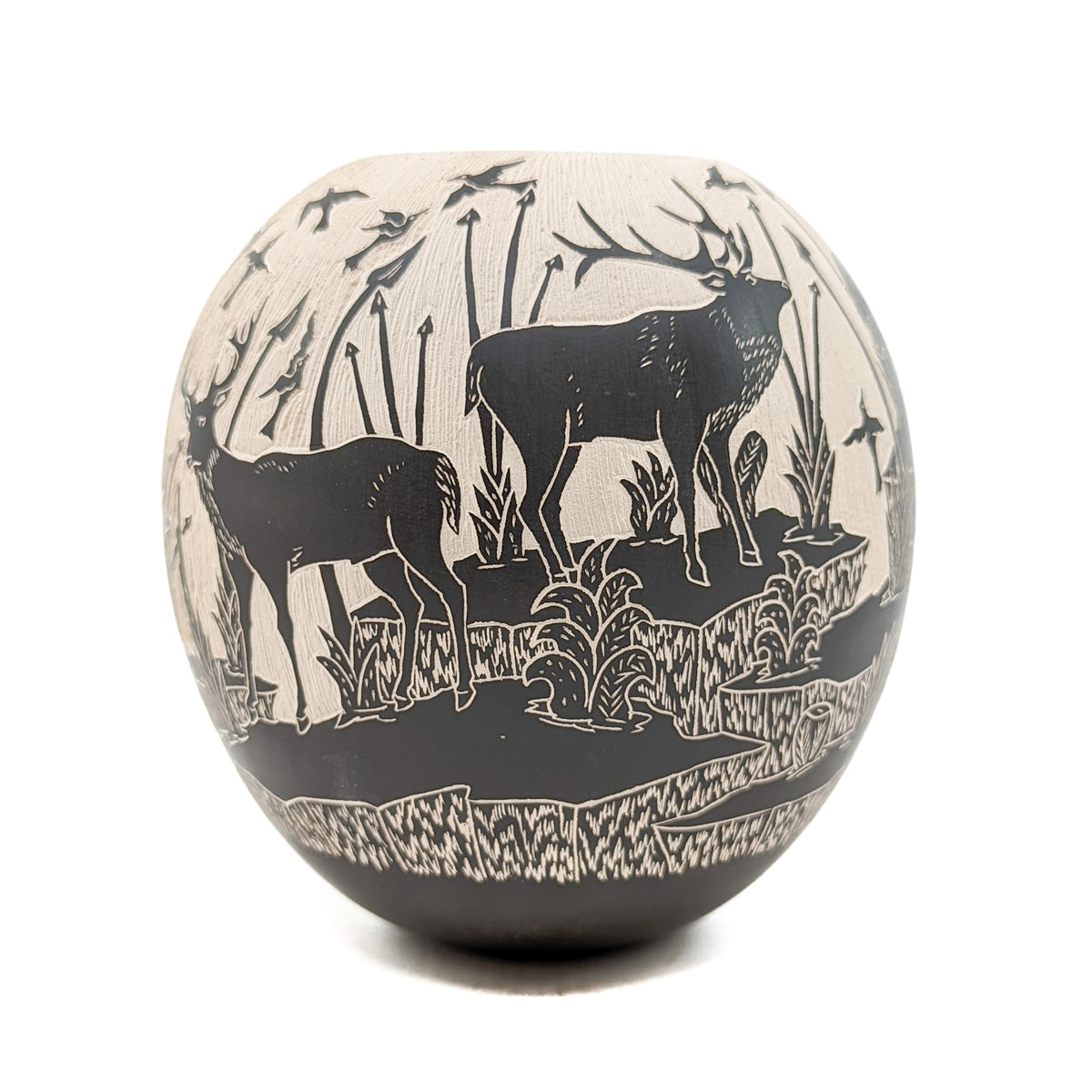 Finely Etched Wildlife Scene