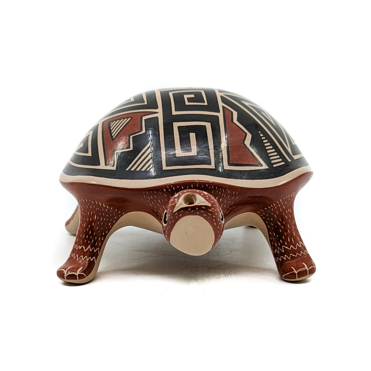 Desert Tortoise Sculpture with Geometric Shell