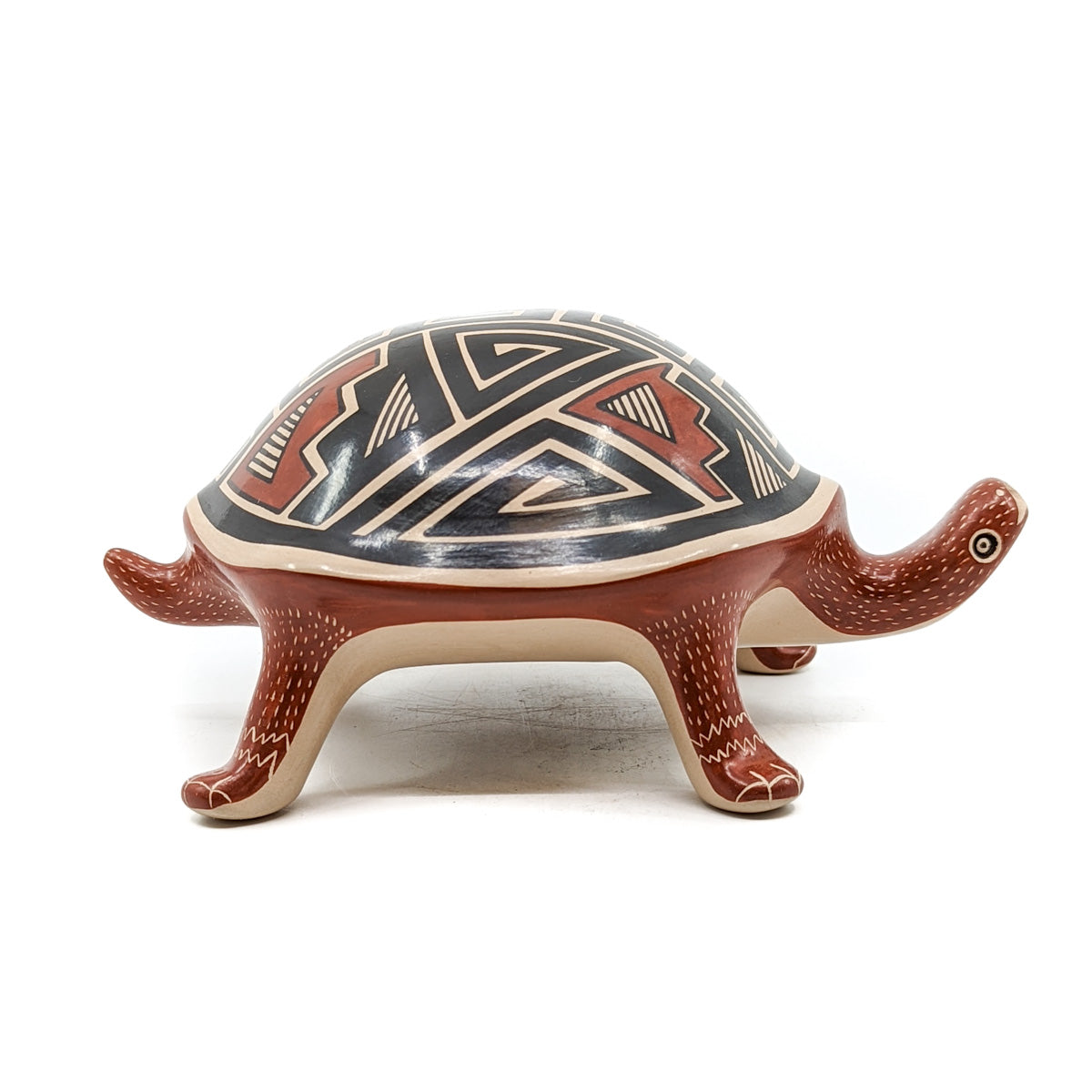 Desert Tortoise Sculpture with Geometric Shell