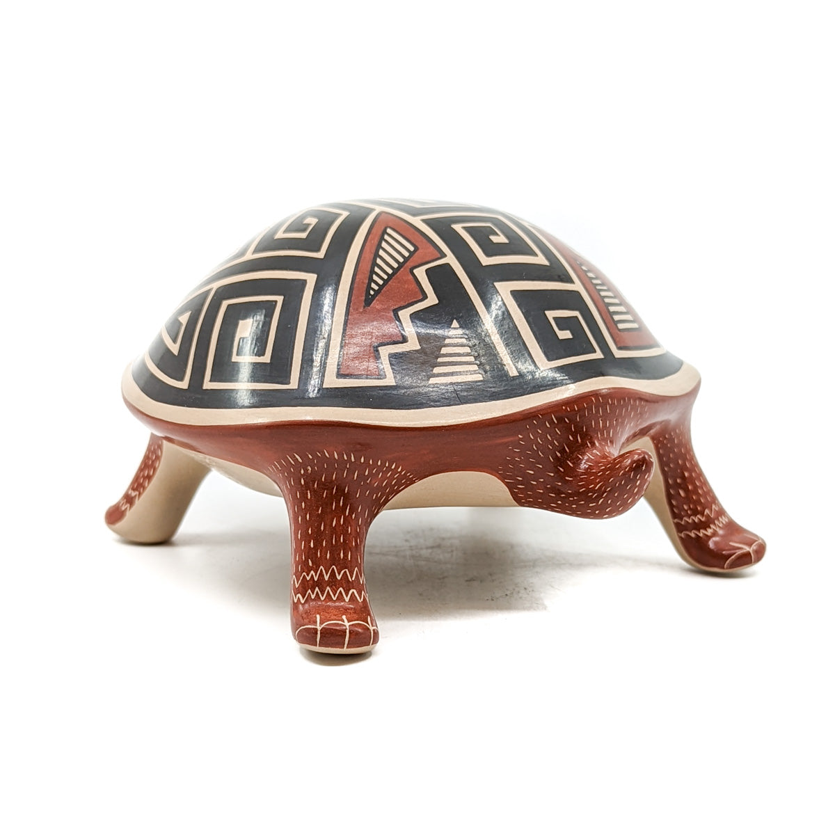 Desert Tortoise Sculpture with Geometric Shell