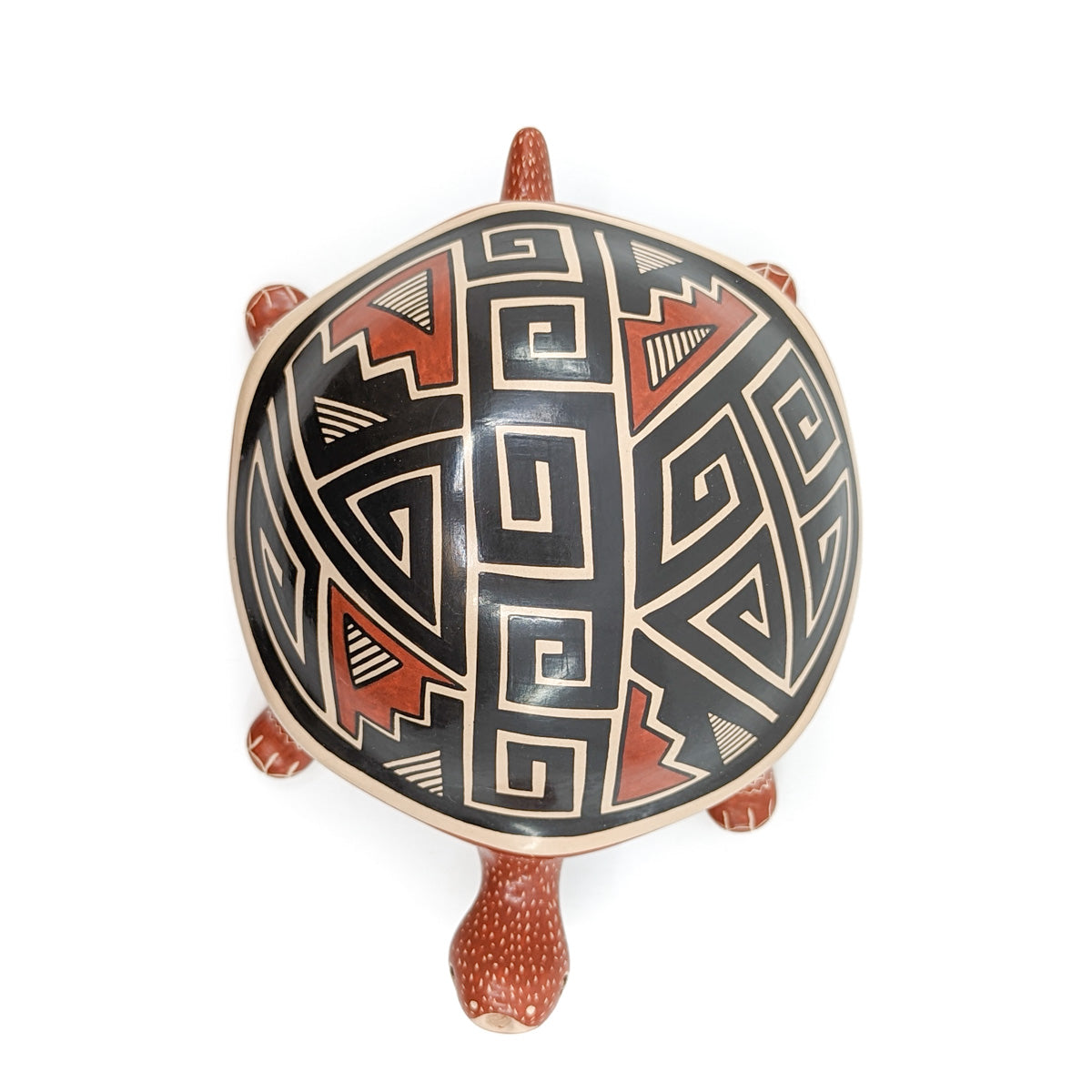 Desert Tortoise Sculpture with Geometric Shell