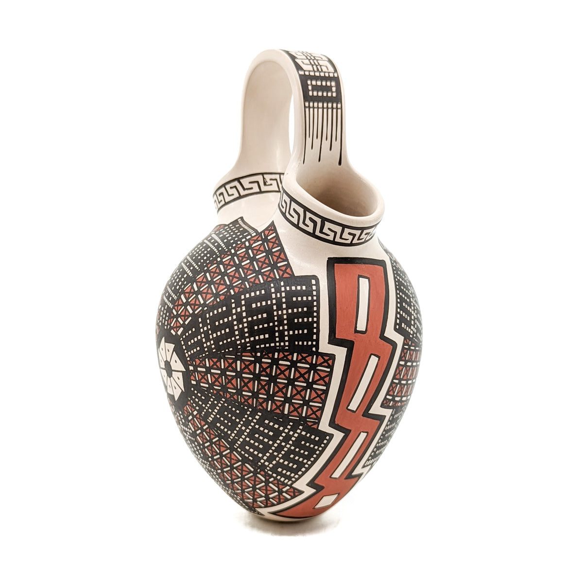 Finely Painted Polychrome Wedding Vase