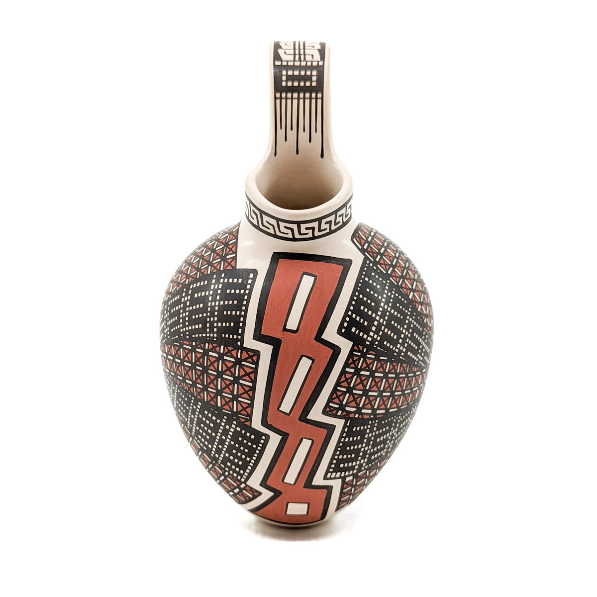Finely Painted Polychrome Wedding Vase