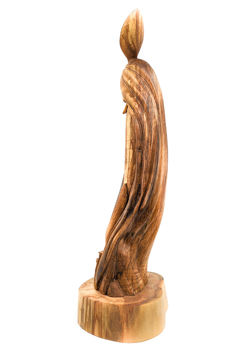 Blue Corn Maiden Sculpture with Pueblo Scene