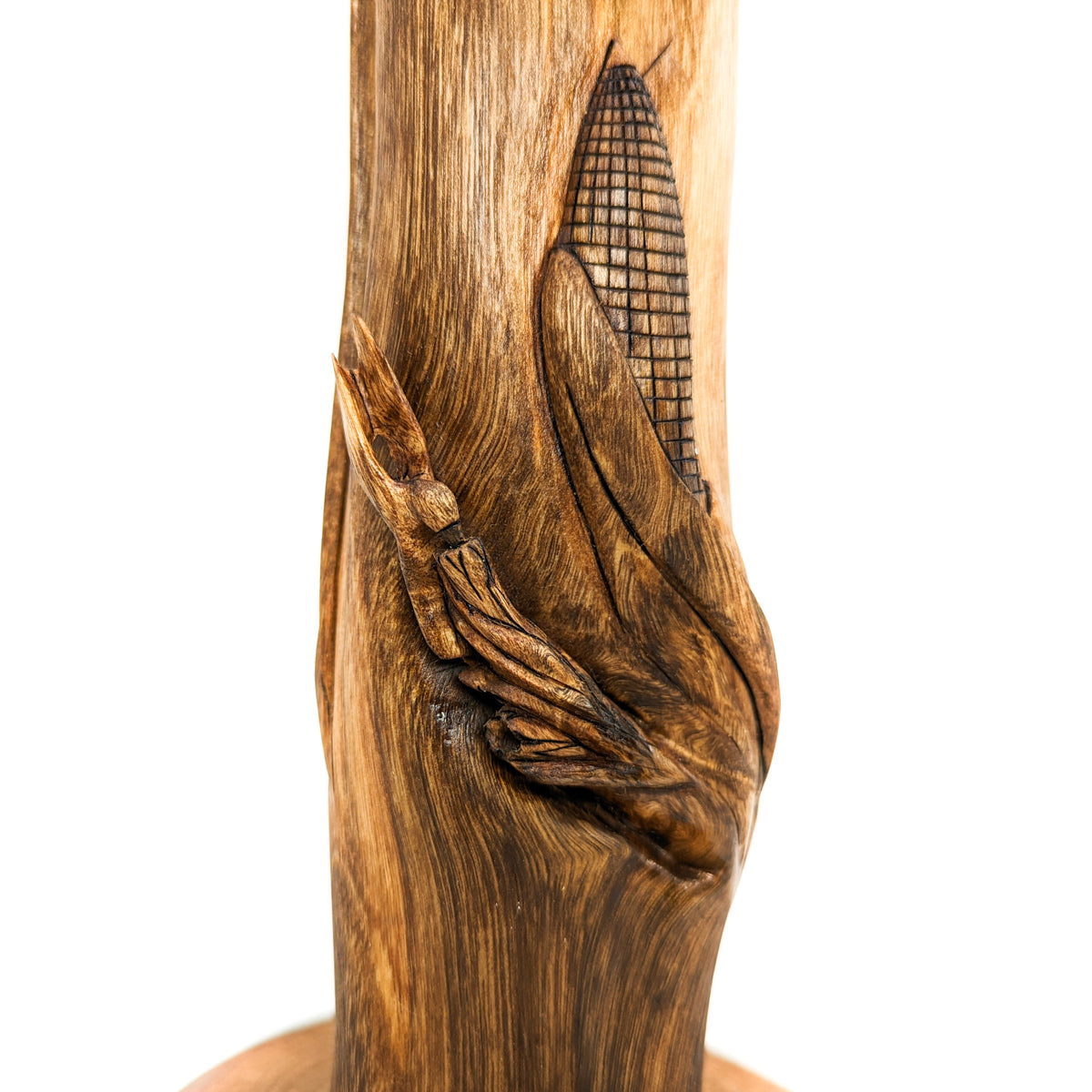 Blue Corn Maiden Sculpture with Hummingbird