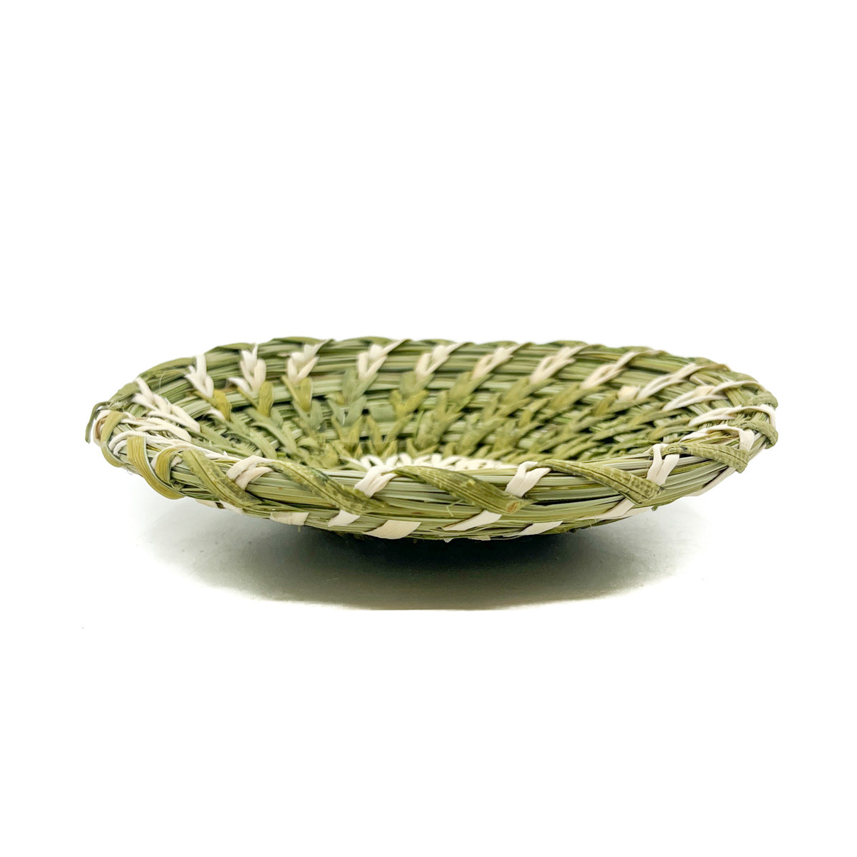 Small Open Stitch Basket with White Center