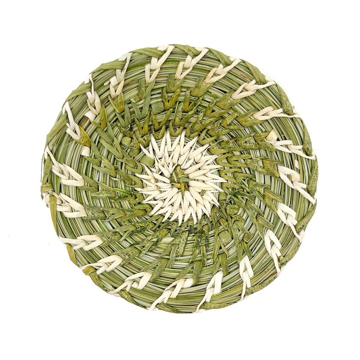 Small Open Stitch Basket with White Center