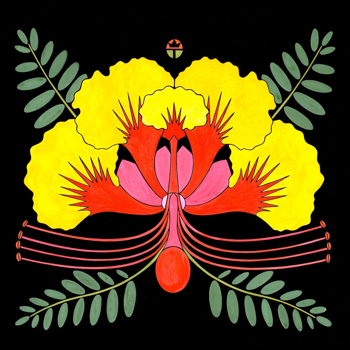 Wil Taylor: "Bird of Paradise" (Framed Print 12"x12")