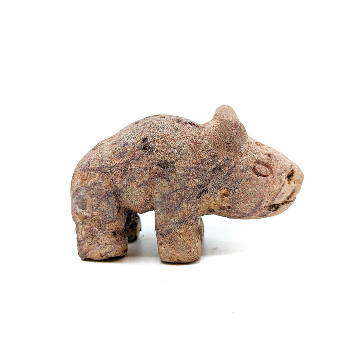 Vintage Soapstone creature carving, circa 1990's  Measures approximately 4.25 inches long x 2 inches wide x 2.5 inches high  From the private collection of NS/S Founders, Mahina Drees and the late Barney Burns, Tucson, Arizona